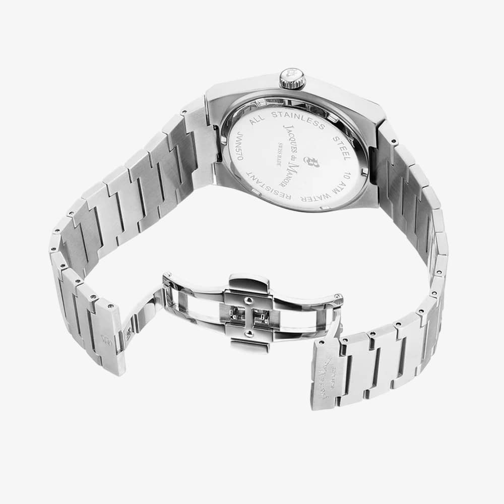 Jacques du Manoir Mens Horizon Multifunction Green Dial Bracelet Watch JWN05702