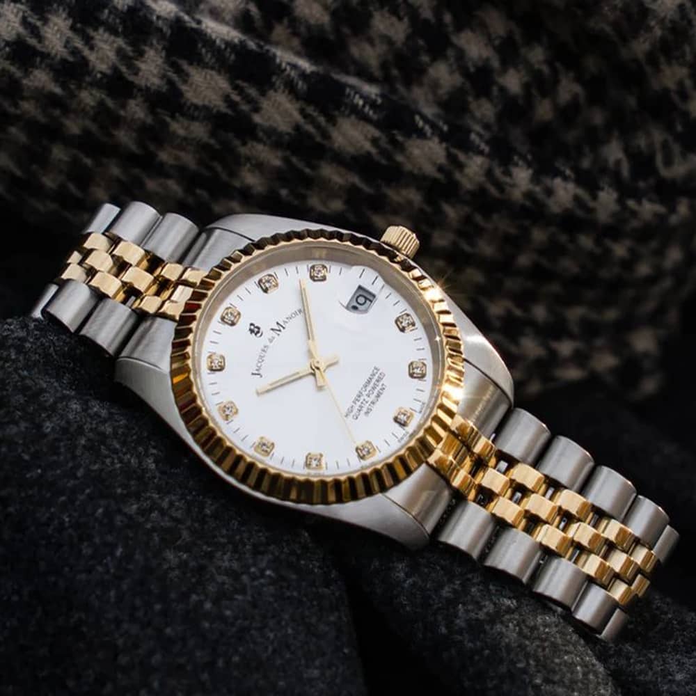 Jacques du Manoir Ladies Inspiration Elegance Silver Dial Two Tone Bracelet Watch NRO.07