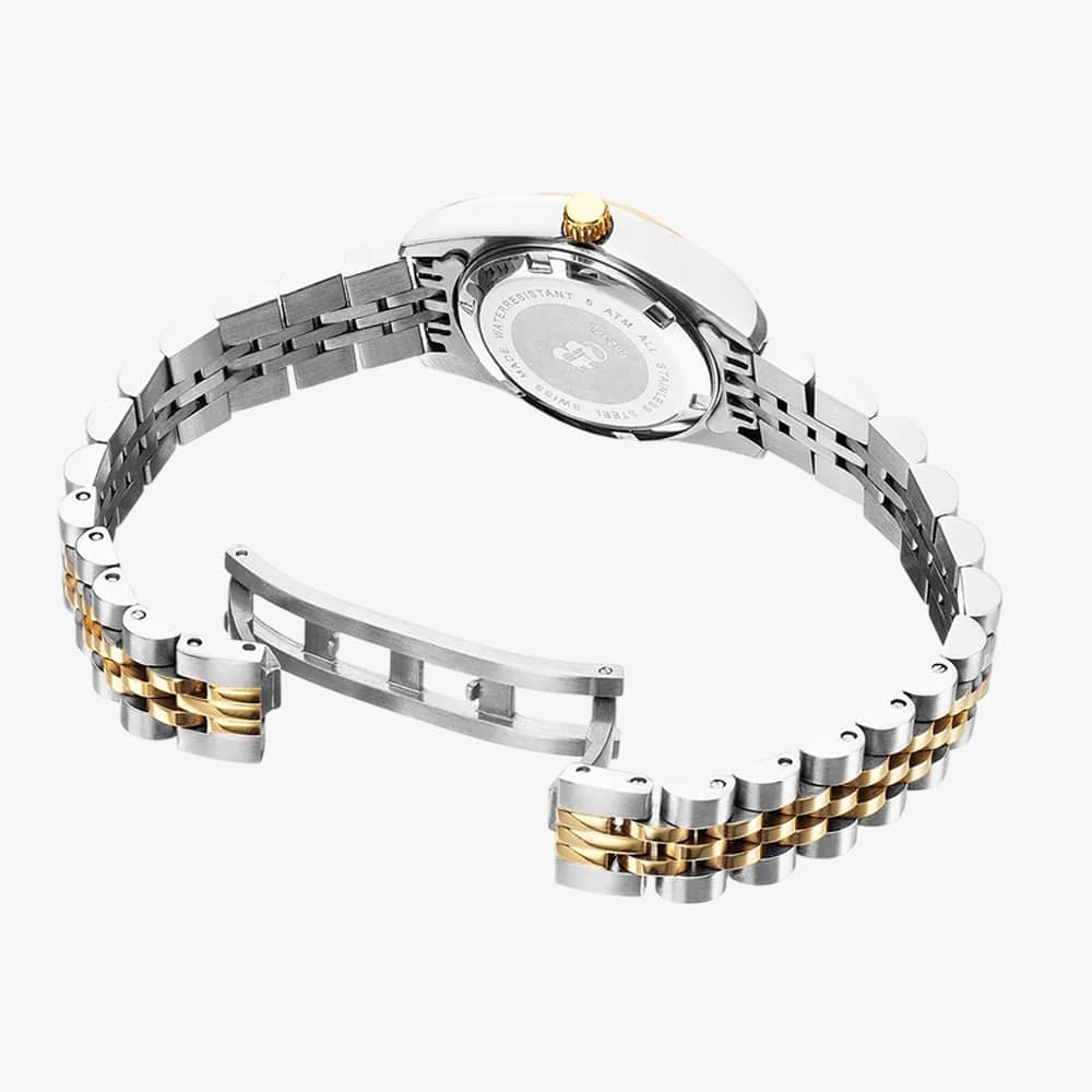 Jacques du Manoir Ladies Inspiration Elegance 26mm Silver Dial Two Tone Bracelet Watch NRO.08
