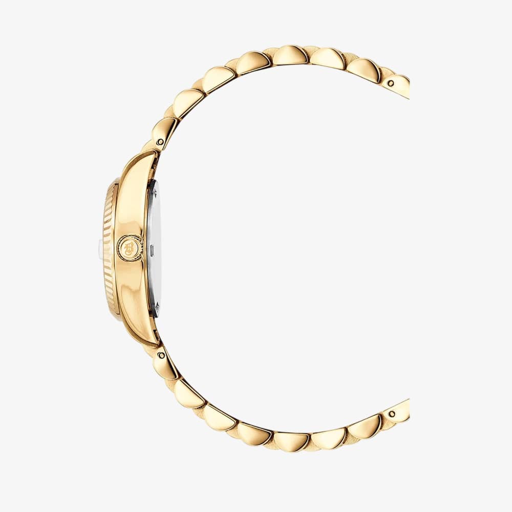 Jacques du Manoir Ladies Inspiration Elegance 26mm Silver Dial Gold Tone Bracelet Watch NRO.12