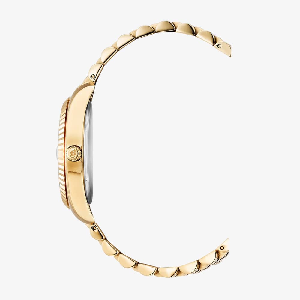 Jacques du Manoir Ladies Inspiration Elegance Black Dial Gold Tone Bracelet Watch NRO.21