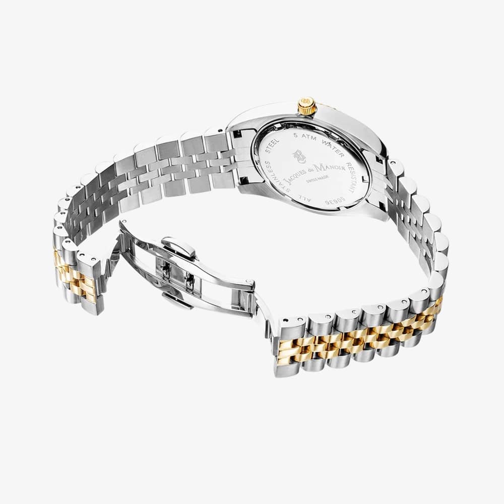 Jacques du Manoir Ladies Inspiration Elegance Silver Dial Two Tone Bracelet Watch NROP.07