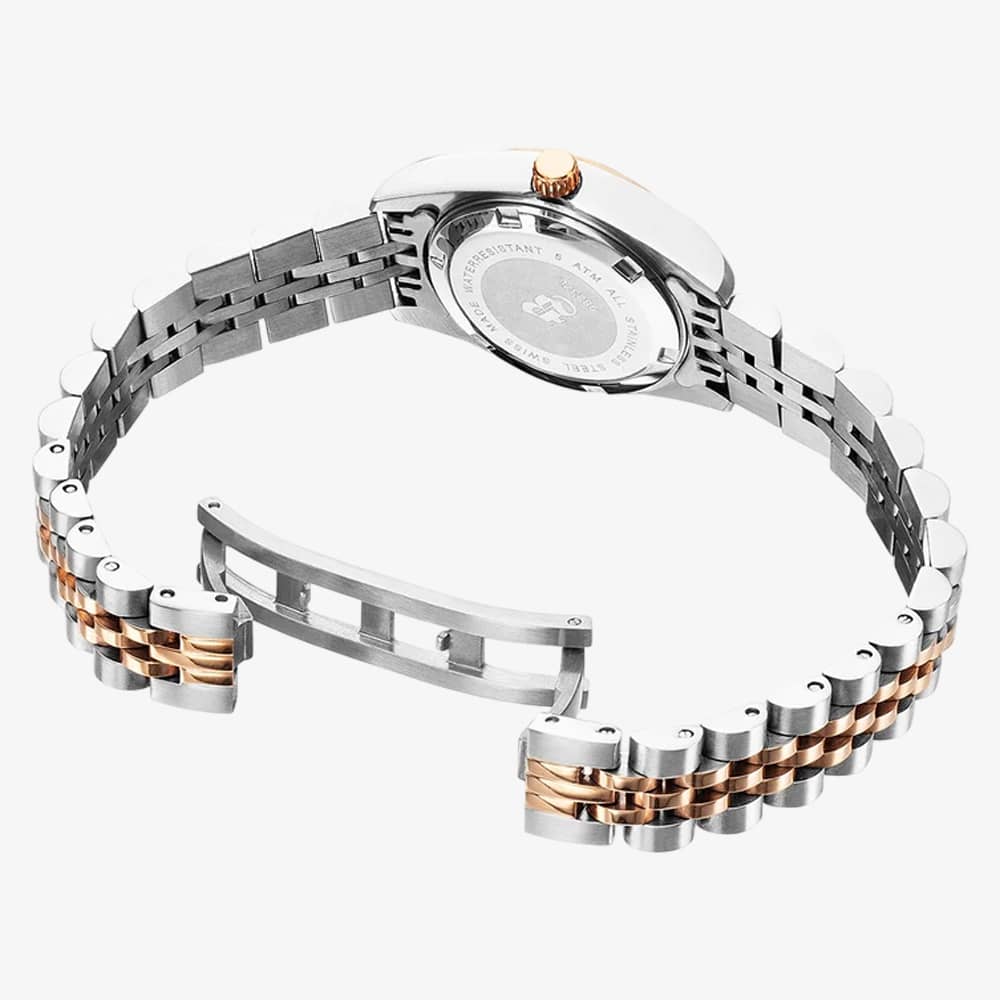 Jacques du Manoir Ladies Inspiration Elegance 26mm Brown Dial Two Tone Bracelet Watch NROP.26