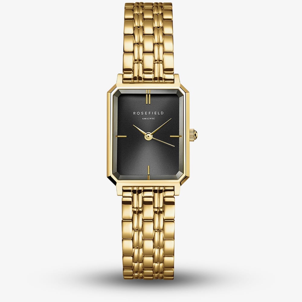 Rosefield OBGSG-O61 Octagon XS (19.5mm) Black Dial / Gold- Watch - Image 2