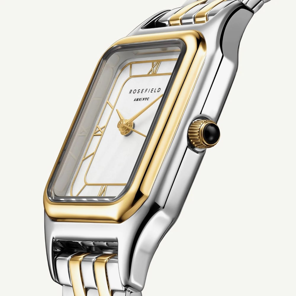 ROSEFIELD Ladies Ivy White Dial Two Tone Bracelet Watch OCWDSD-OC03