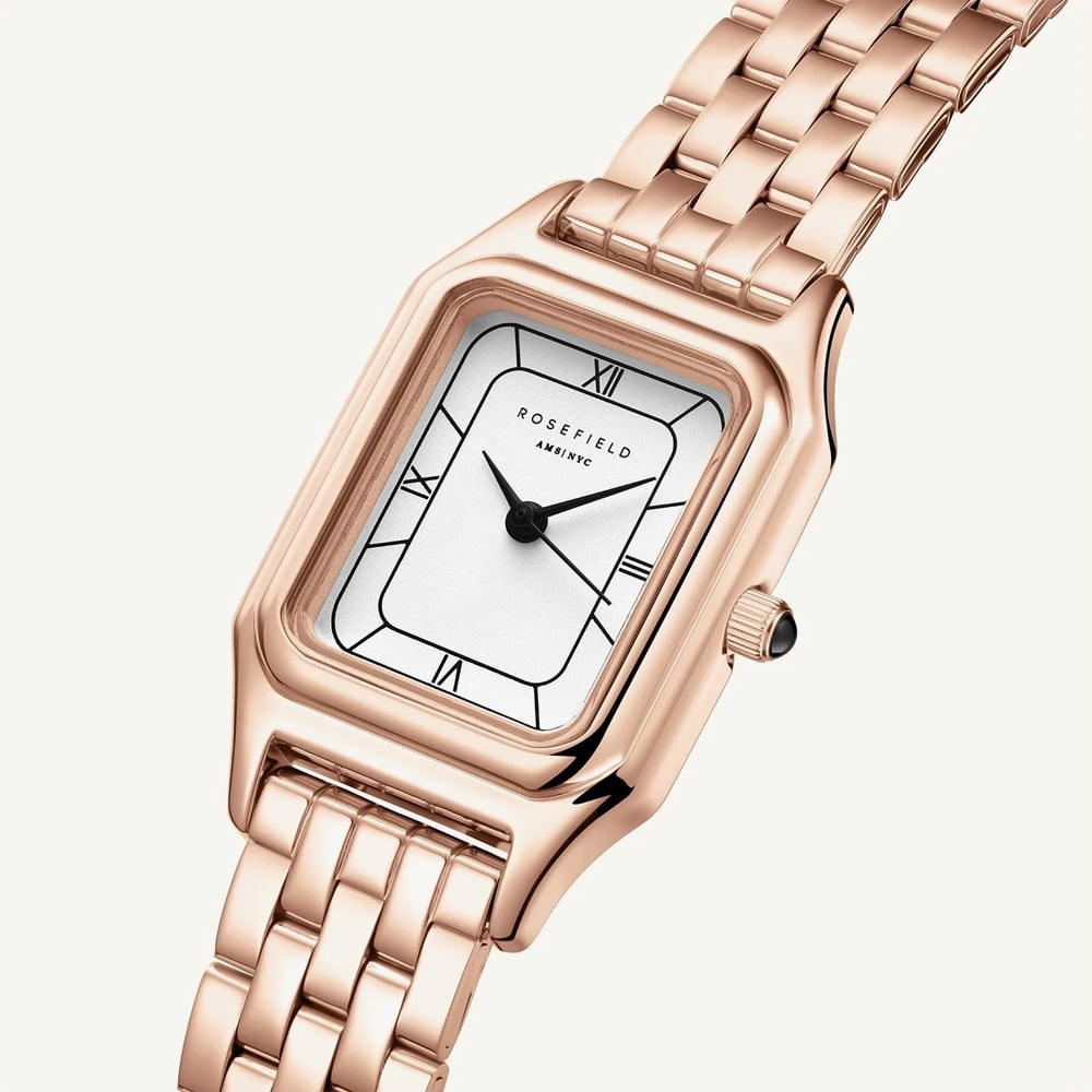 ROSEFIELD Ladies Ivy White Dial Rose Gold Bracelet Watch OCWRSR-OC04