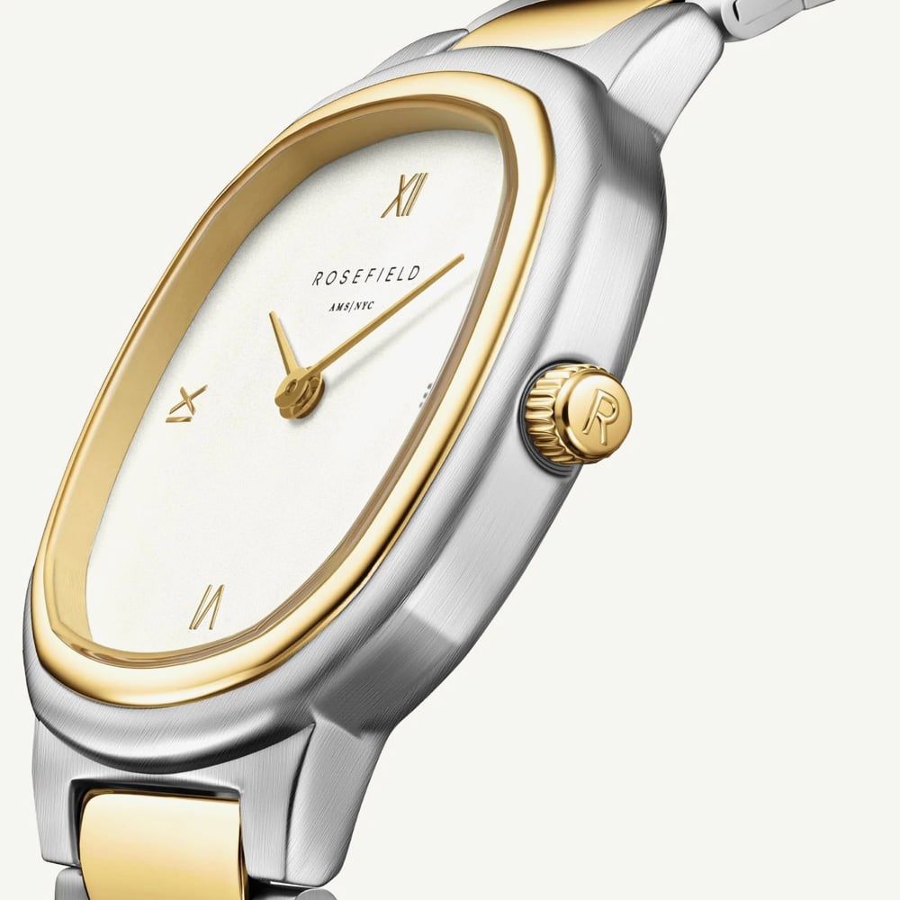 ROSEFIELD Ladies Gaia White Dial Two Tone Bracelet Watch ORCDSD-OR03