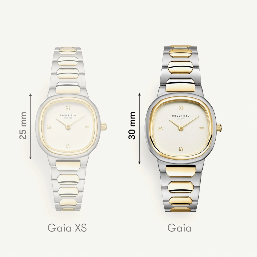ROSEFIELD Ladies Gaia White Dial Two Tone Bracelet Watch ORCDSD-OR03
