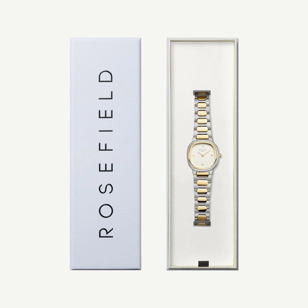 ROSEFIELD Ladies Gaia White Dial Two Tone Bracelet Watch ORCDSD-OR03