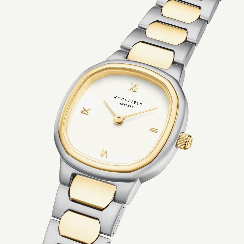 ROSEFIELD Ladies Gaia XS White Dial Two Tone Bracelet Watch ORCDSD-OR06