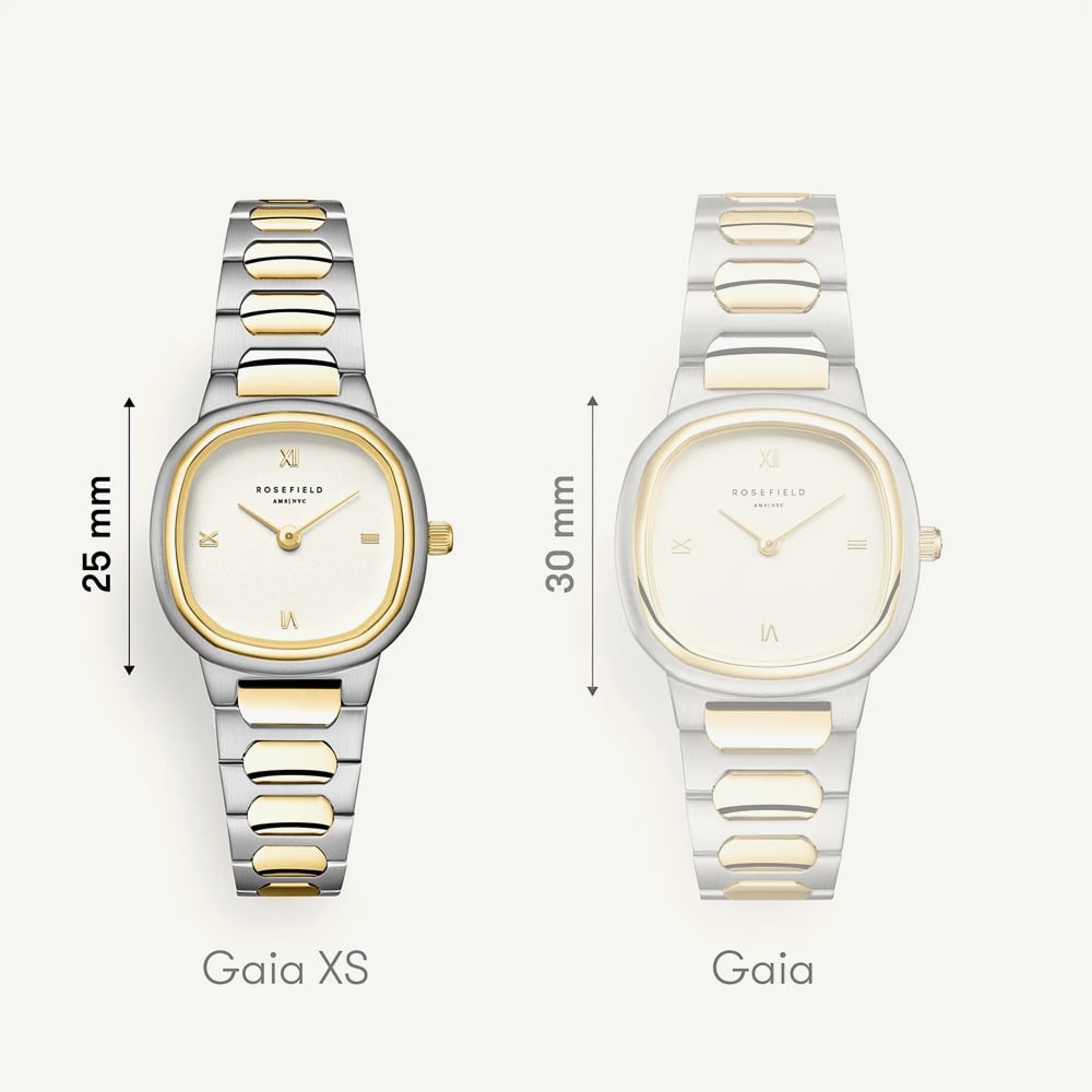 ROSEFIELD Ladies Gaia XS White Dial Two Tone Bracelet Watch ORCDSD-OR06
