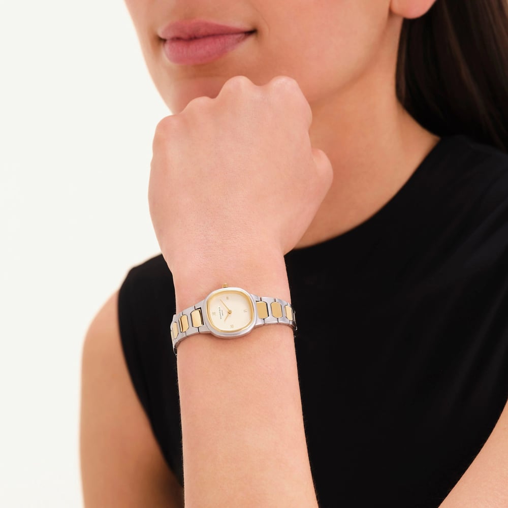 ROSEFIELD Ladies Gaia XS White Dial Two Tone Bracelet Watch ORCDSD-OR06