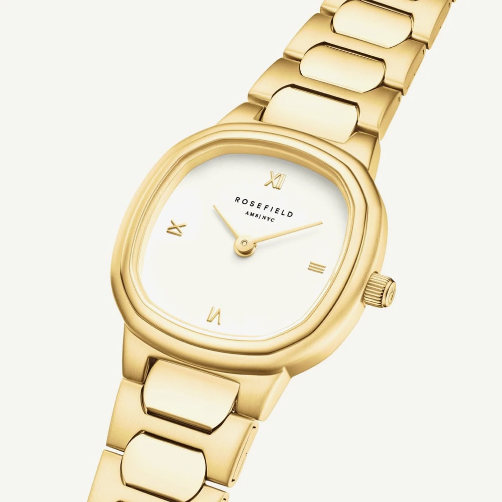ROSEFIELD Ladies Gaia XS White Dial Golden Bracelet Watch ORCGSG-OR04