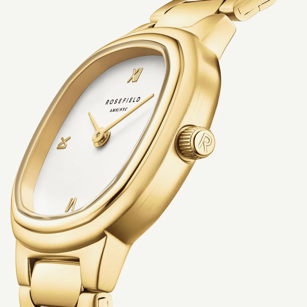 ROSEFIELD Ladies Gaia XS White Dial Golden Bracelet Watch ORCGSG-OR04