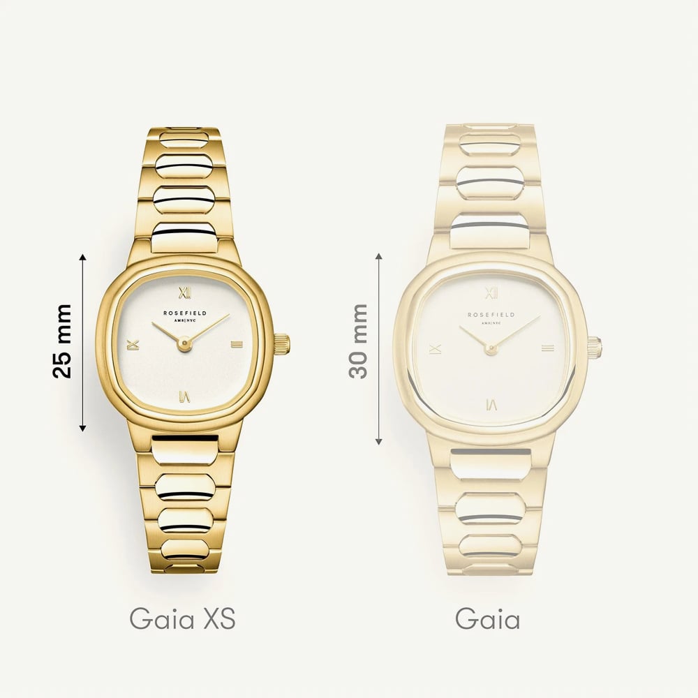 ROSEFIELD Ladies Gaia XS White Dial Golden Bracelet Watch ORCGSG-OR04