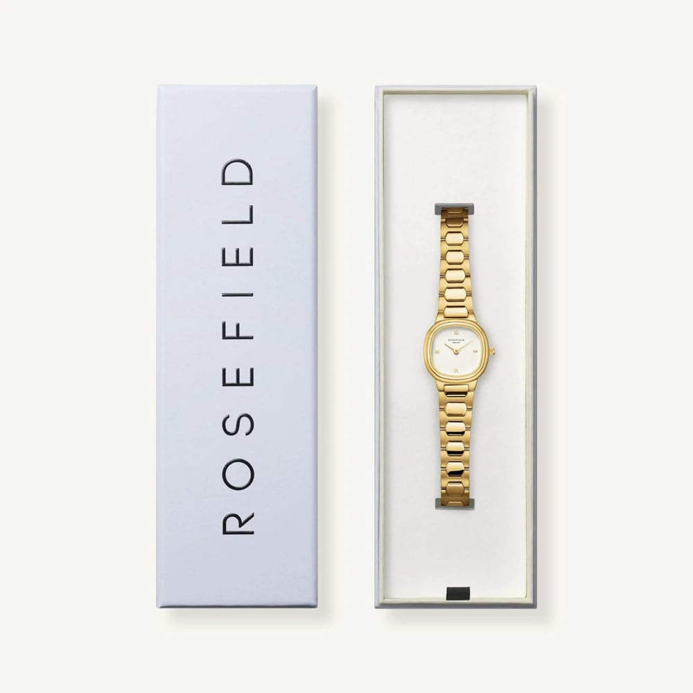 ROSEFIELD Ladies Gaia XS White Dial Golden Bracelet Watch ORCGSG-OR04