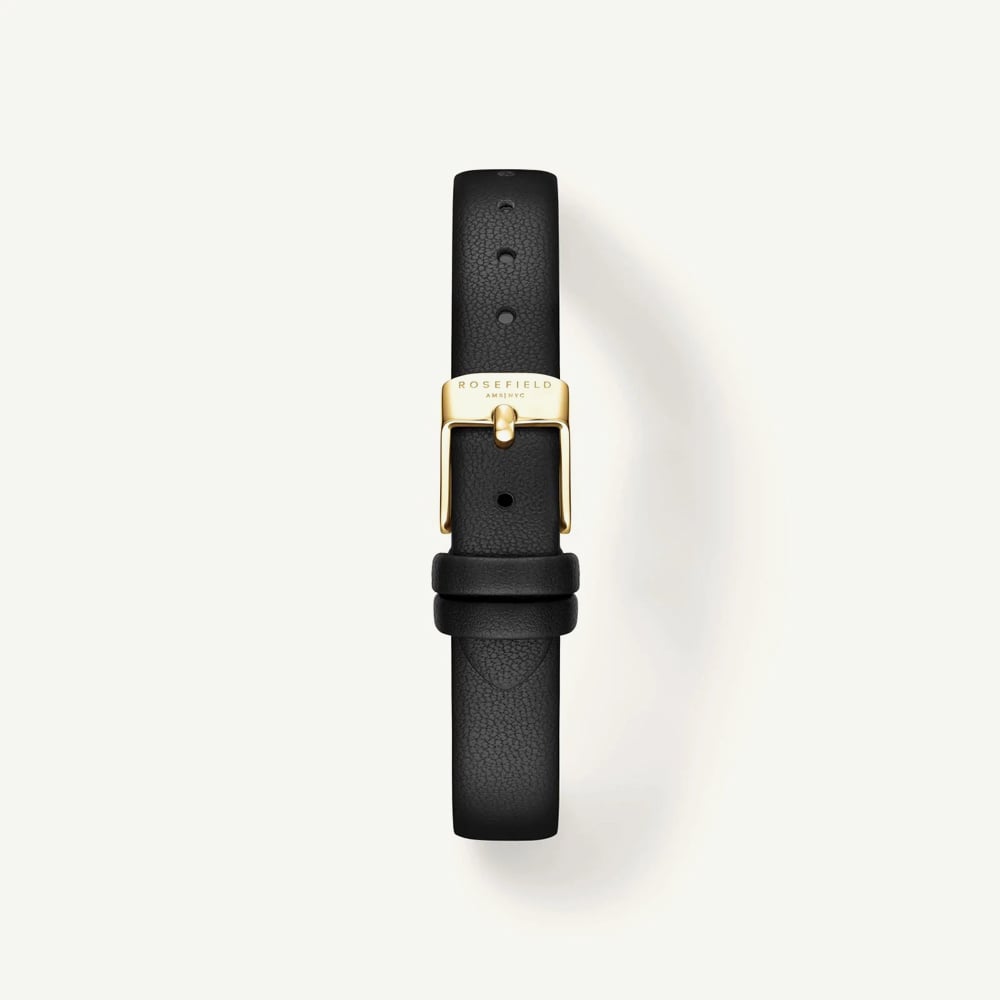 ROSEFIELD Ladies Ovale Black Dial Leather Strap Watch OVBGLG-OV18