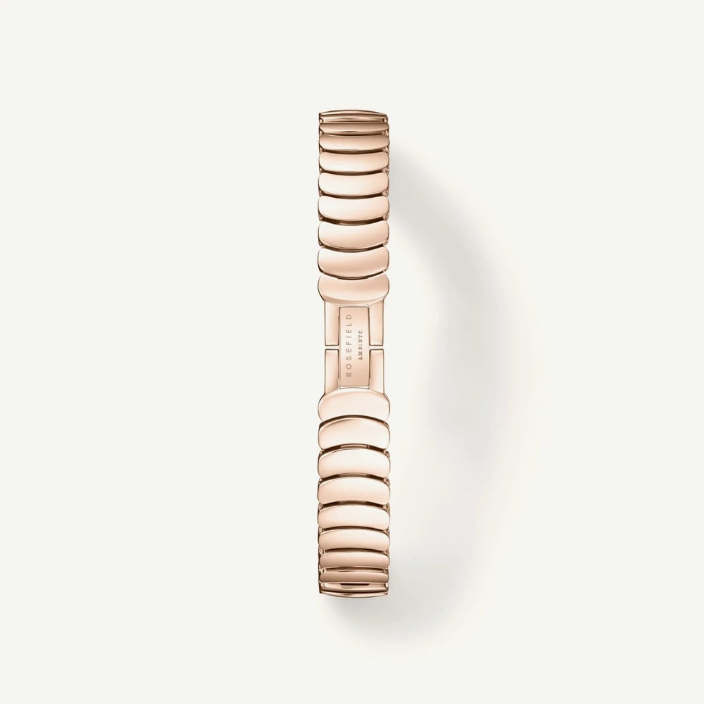 ROSEFIELD Ladies Ovale White Dial Rose Gold Bracelet Watch OVWRSR-OV21
