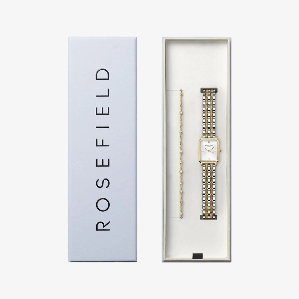 Rosefield OWDSG-X279 Octagon XS - Gift Set (19.5mm) White Watch - Image 3