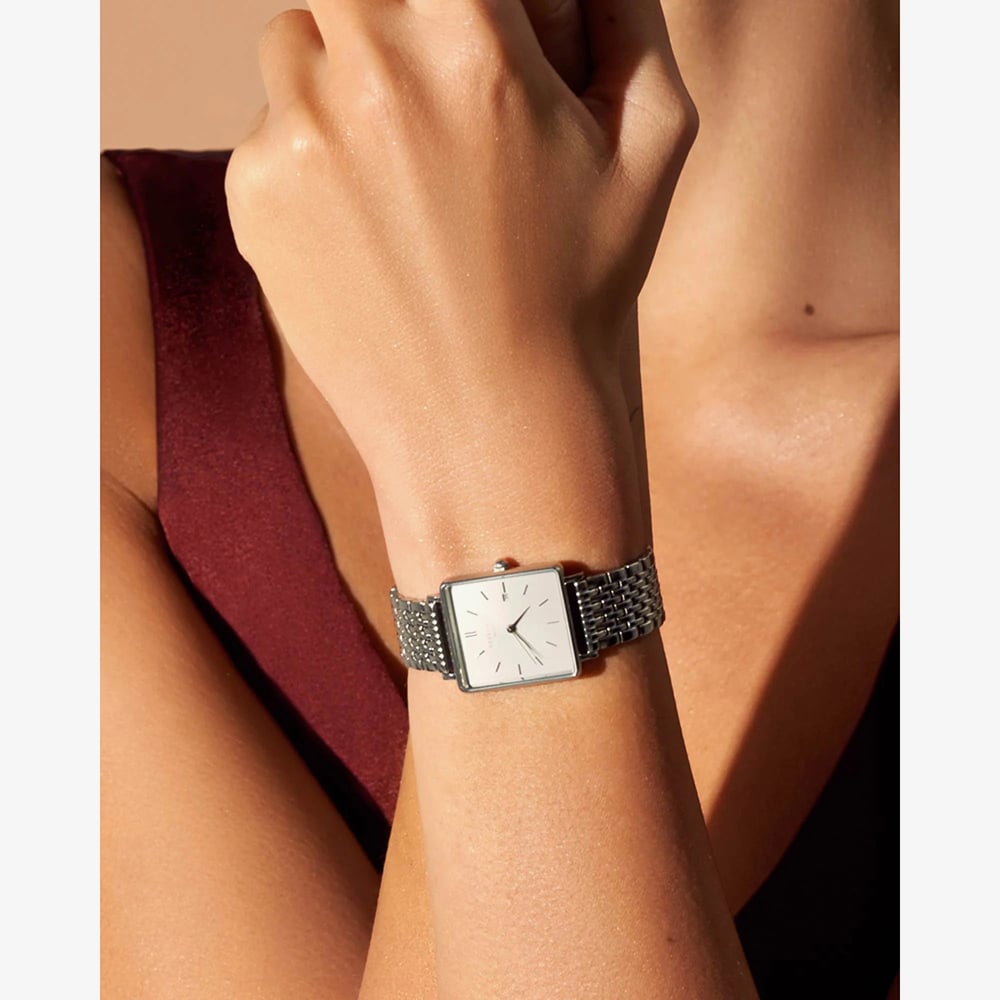 ROSEFIELD Ladies Boxy White Dial Bracelet Watch QWSS-Q08