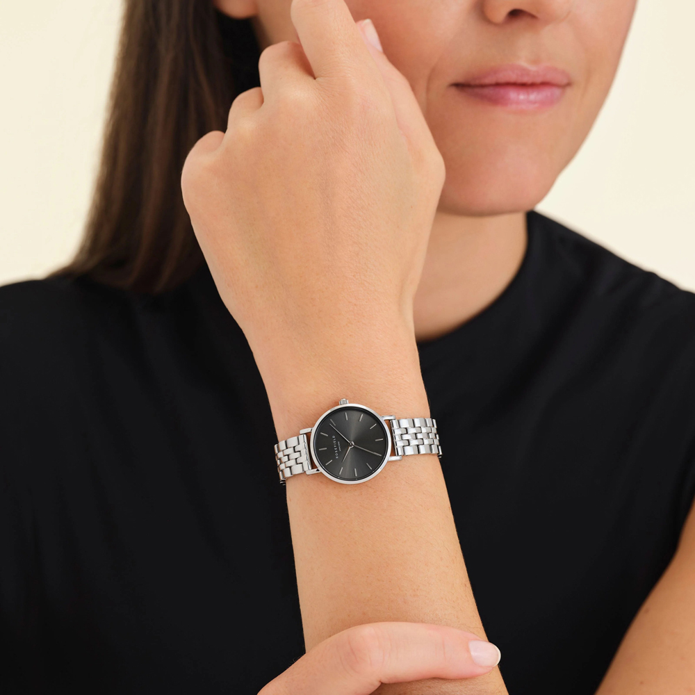 ROSEFIELD Ladies Small Edit Grey Dial Bracelet Watch SGSSS-SE03