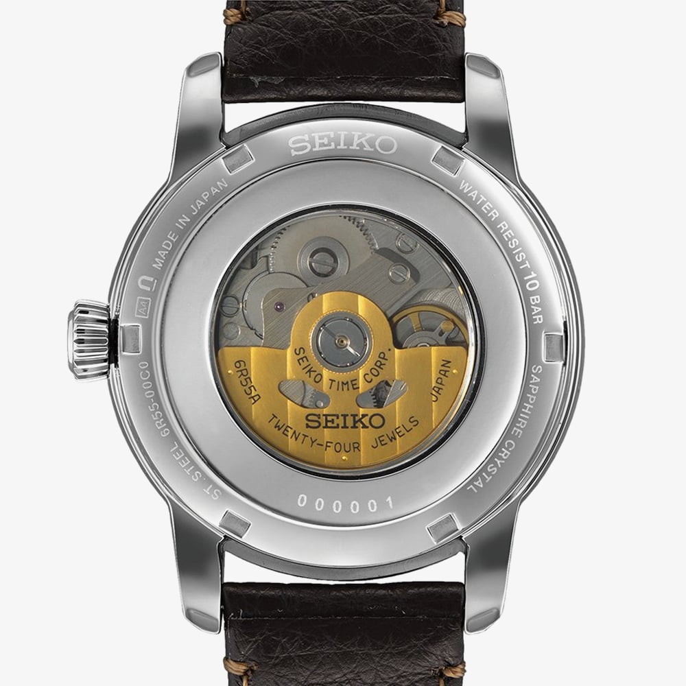 Seiko Mens Presage Natural Green Urushi Lacquer Watch SPB407J1