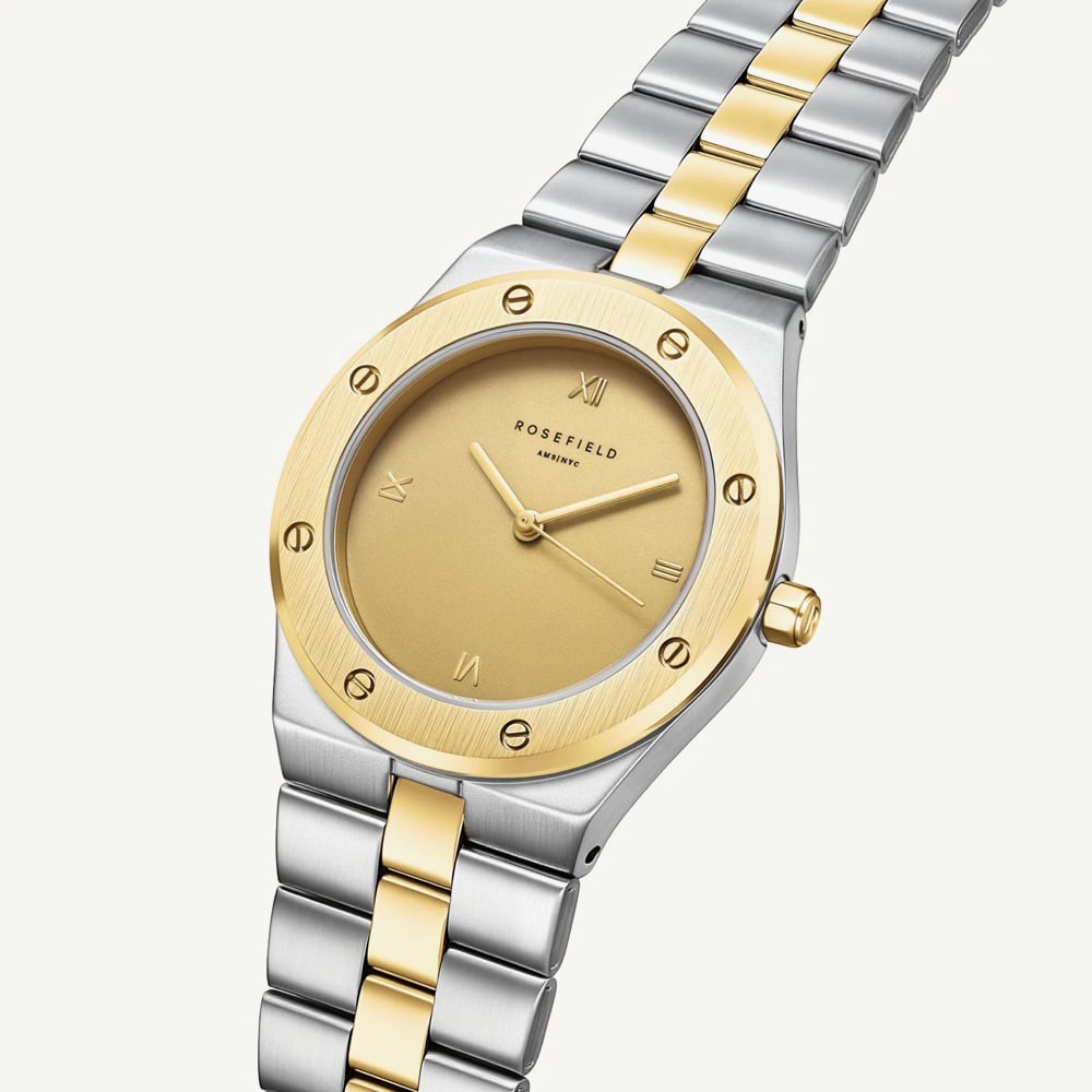 ROSEFIELD Ladies Rose Cappuchino Dial Two Tone Bracelet Watch SPCDSD-SP05