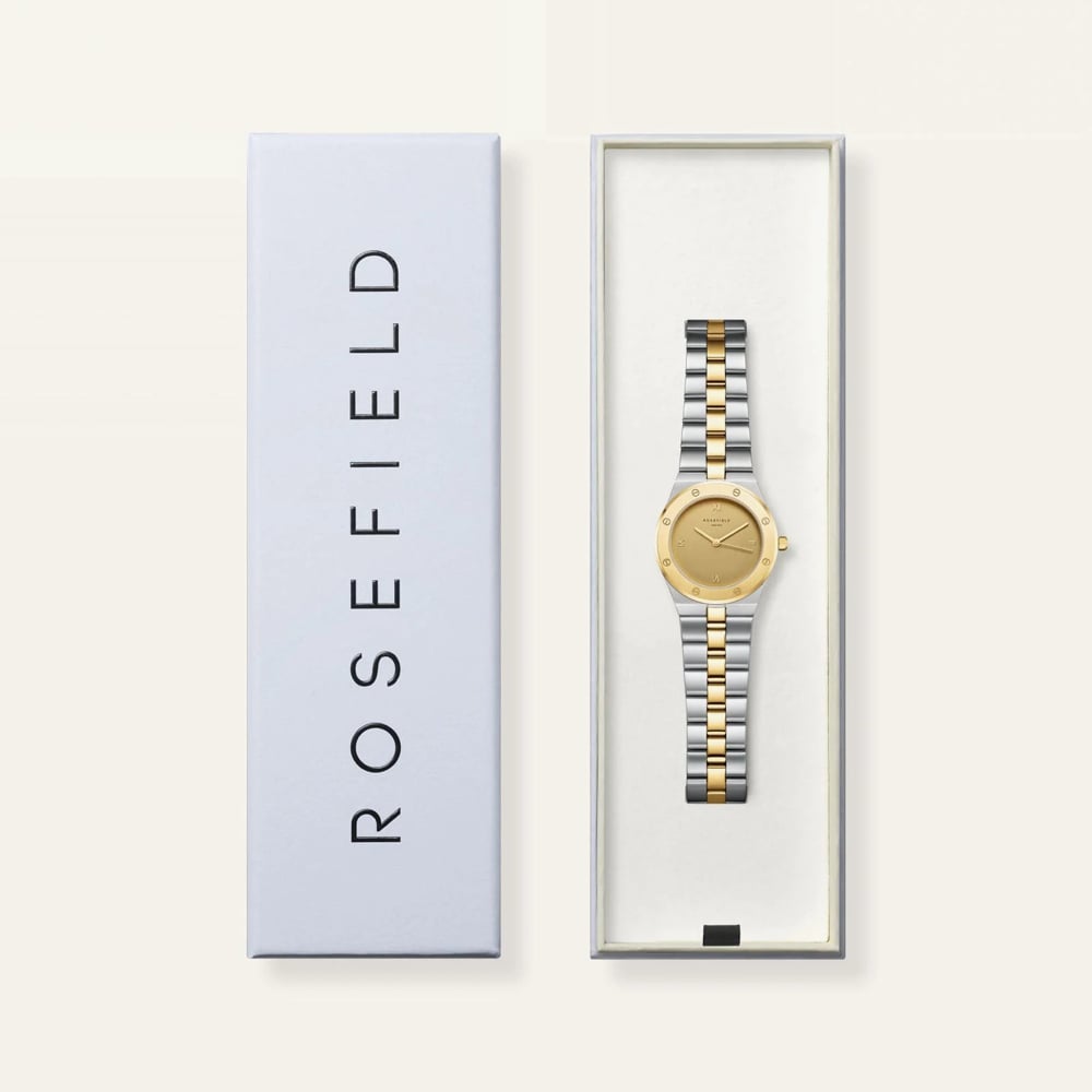 ROSEFIELD Ladies Rose Cappuchino Dial Two Tone Bracelet Watch SPCDSD-SP05