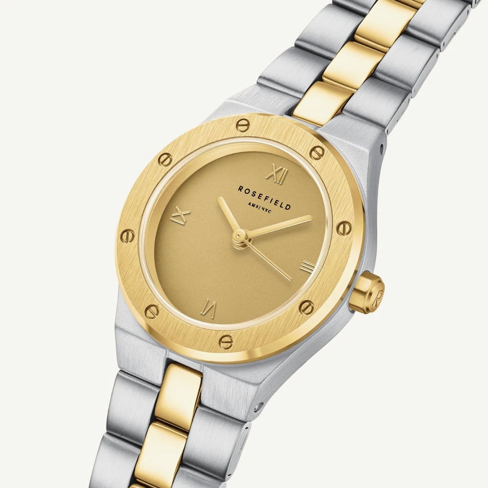 ROSEFIELD Ladies Rose XS Cappuchino Dial Two Tone Bracelet Watch SPCDSD-SP10
