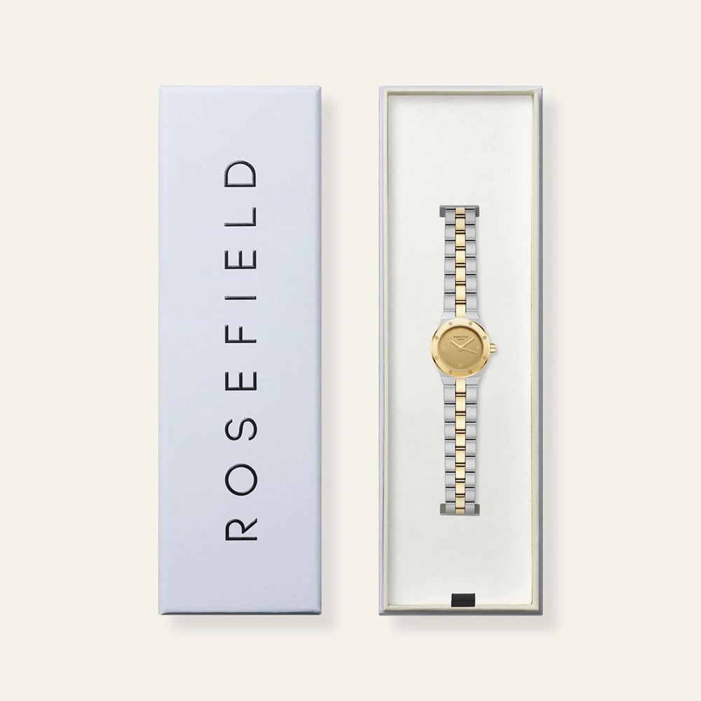 ROSEFIELD Ladies Rose XS Cappuchino Dial Two Tone Bracelet Watch SPCDSD-SP10
