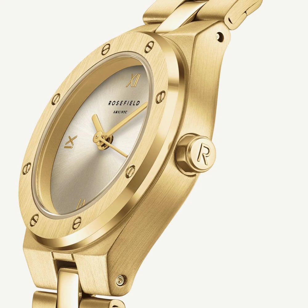 ROSEFIELD Ladies Rose XS Champagne Dial Golden Bracelet Watch SPIGSG-SP07