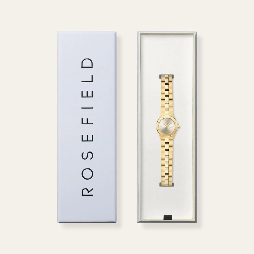 ROSEFIELD Ladies Rose XS Champagne Dial Golden Bracelet Watch SPIGSG-SP07