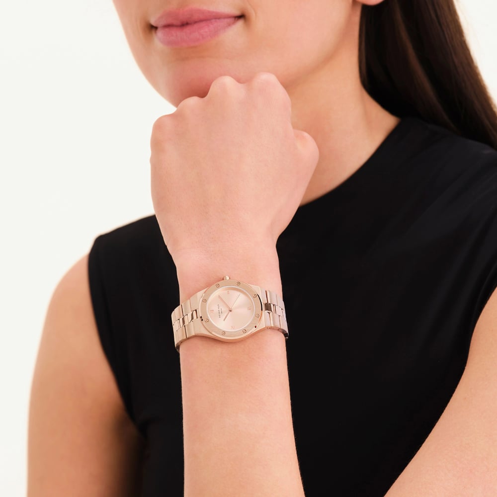 ROSEFIELD Ladies Rose Rose Gold Dial Bracelet Watch SPSRSR-SP04