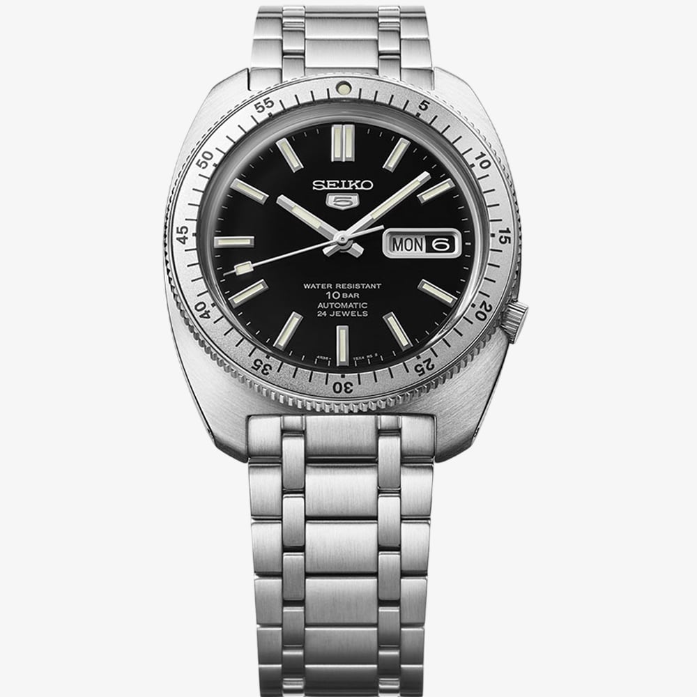 Seiko Mens Limited Edition Gene Kranz Recreation Black Dial Watch SRPL93K1