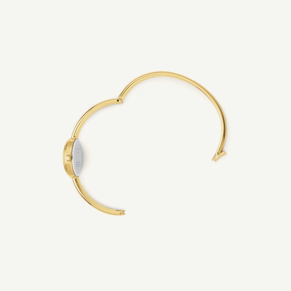 ROSEFIELD Ladies Studio Bangle S White Mother of Pearl Dial Golden Bangle Bracelet Watch STWGSG-ST04