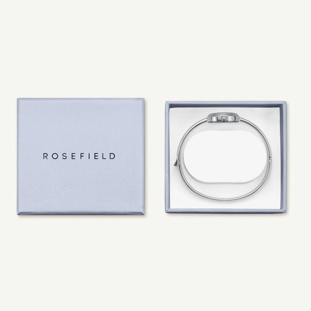 ROSEFIELD Ladies Studio Bangle S White Mother of Pearl Dial Bangle Bracelet Watch STWSSS-ST07