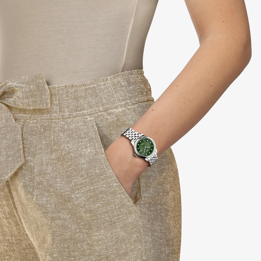 Tissot Ladies Le Locle Green Dial Bracelet Watch T006.207.11.096.00