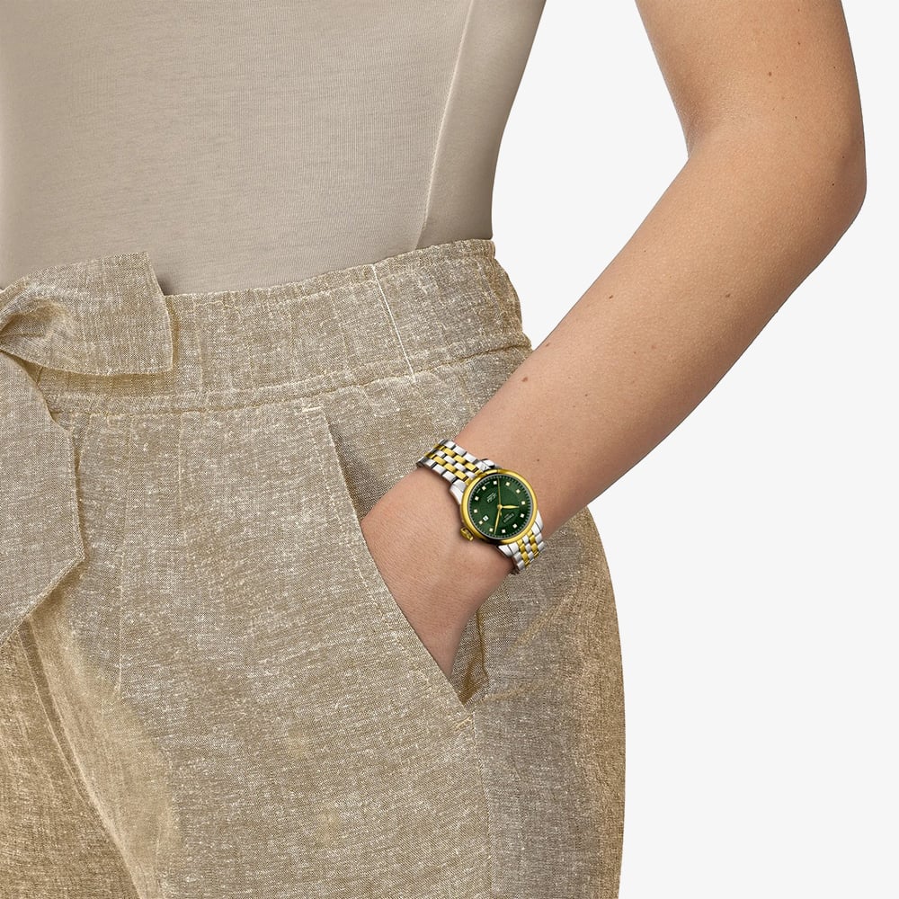 Tissot Ladies Le Locle Gold Plated Two Colour Bracelet Watch T006.207.22.096.01