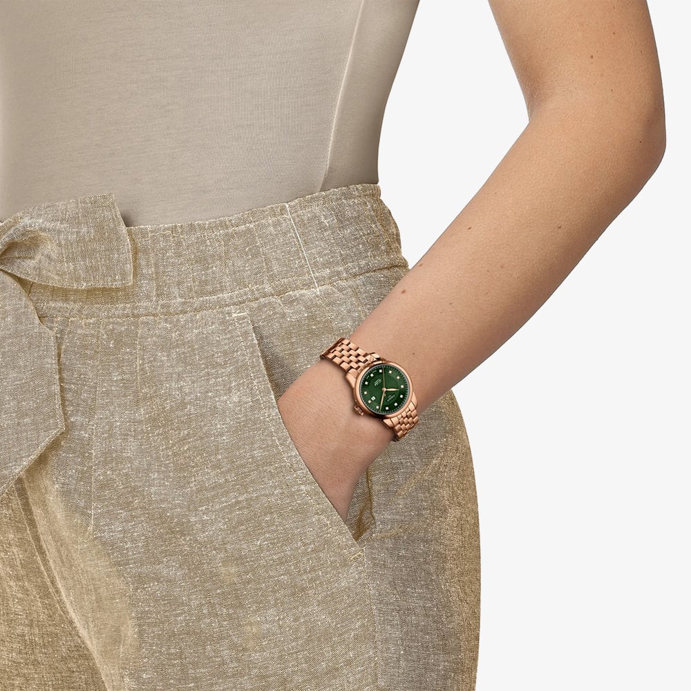 Tissot Ladies Le Locle Rose Gold Plated Bracelet Watch T006.207.33.096.00