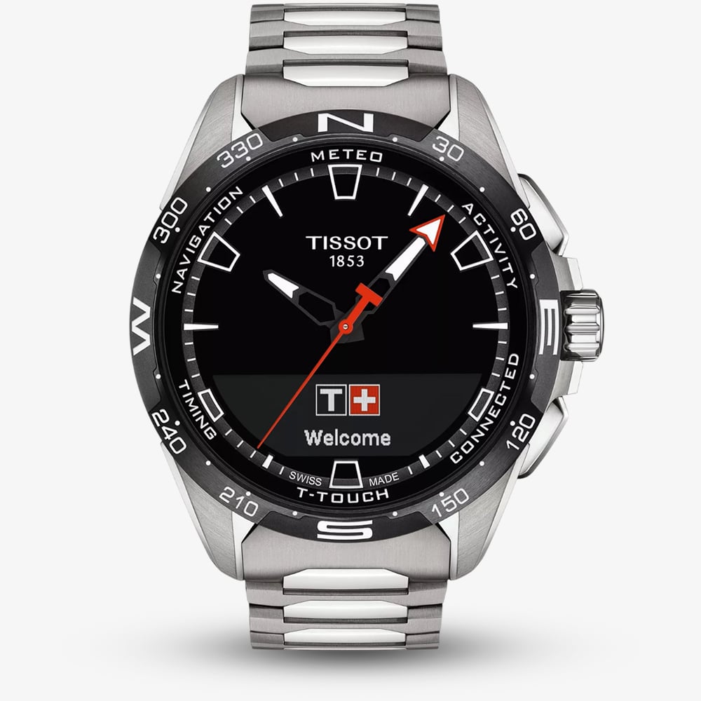 House of Watches - Tissot Mens T-Touch Connect Solar Black Bracelet Smart Watch T121.420.44.051.00