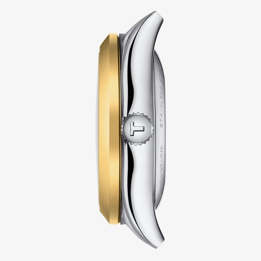 Tissot Ladies T-My Lady Gold Blue Leather Strap Watch T930.007.46.046.00