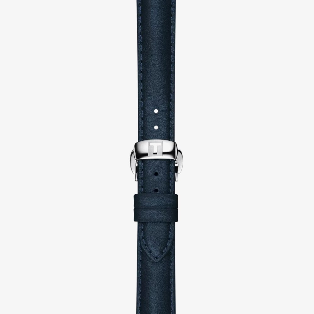 Tissot Ladies T-My Lady Gold Blue Leather Strap Watch T930.007.46.046.00