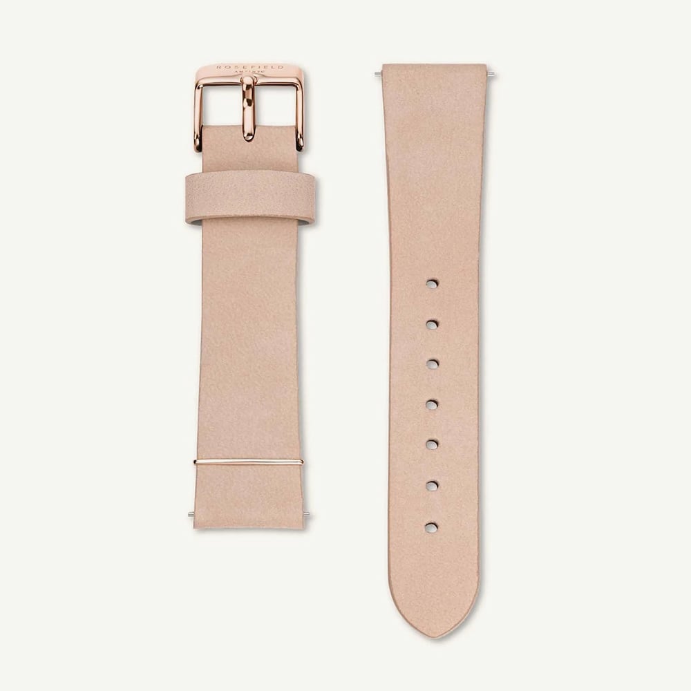 ROSEFIELD Ladies West Village White Dial Pink Leather Strap Watch WSPR-W73