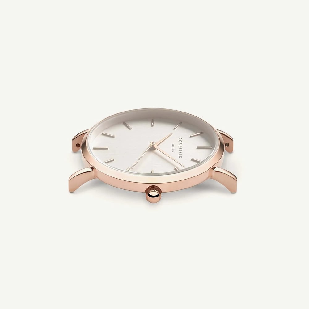 ROSEFIELD Ladies West Village White Dial Pink Leather Strap Watch WSPR-W73
