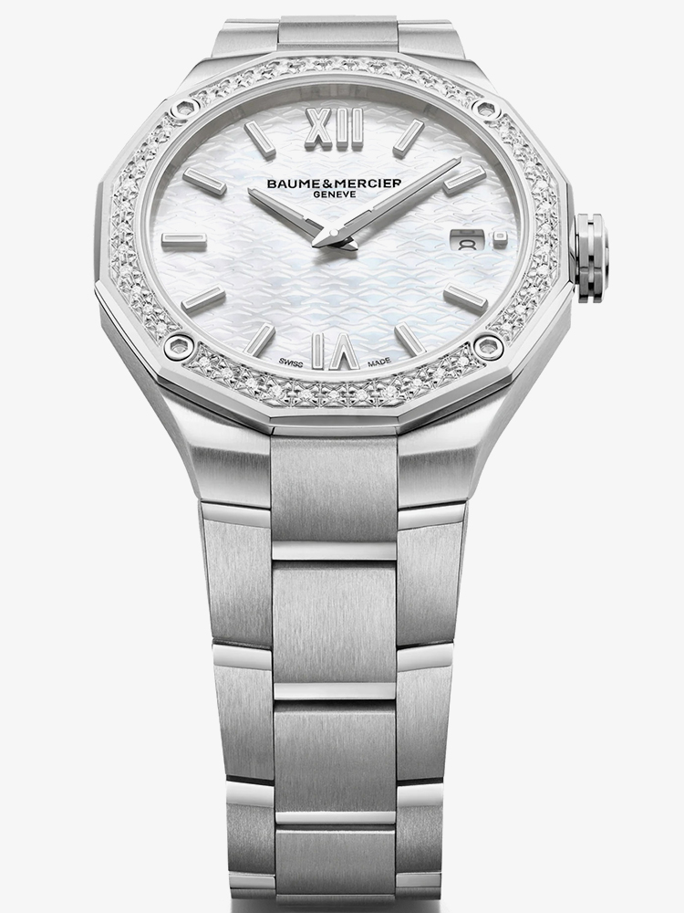 Ex-Display Baume & Mercier Ladies Riviera Diamond Set Mother-Of-Pearl Watch 10662