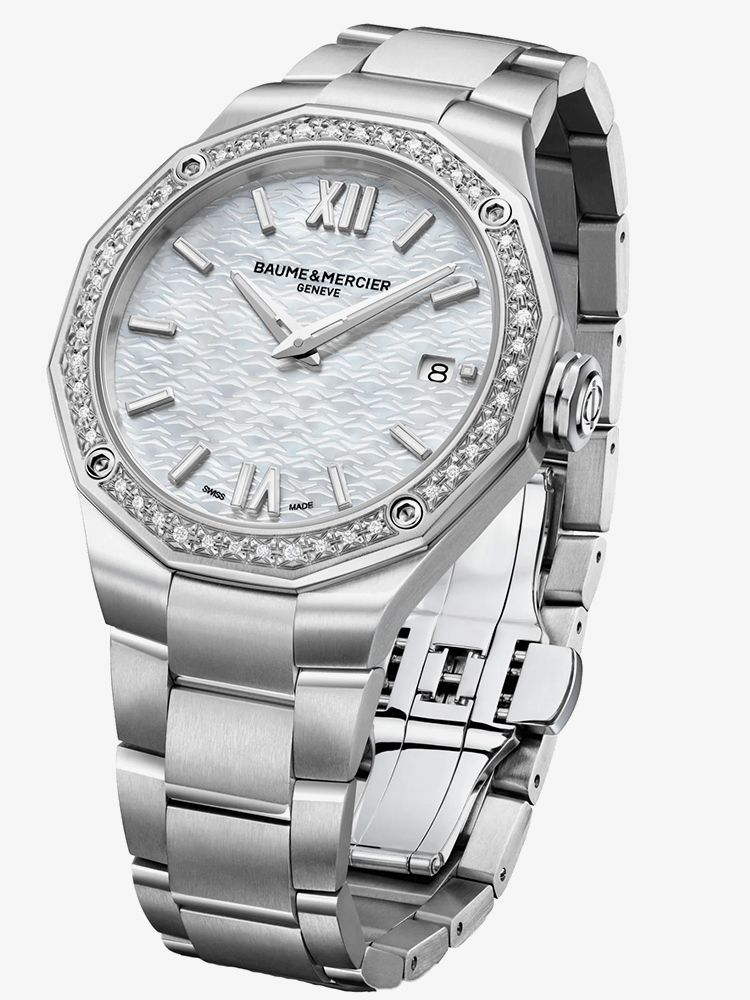 Ex-Display Baume & Mercier Ladies Riviera Diamond Set Mother-Of-Pearl Watch 10662