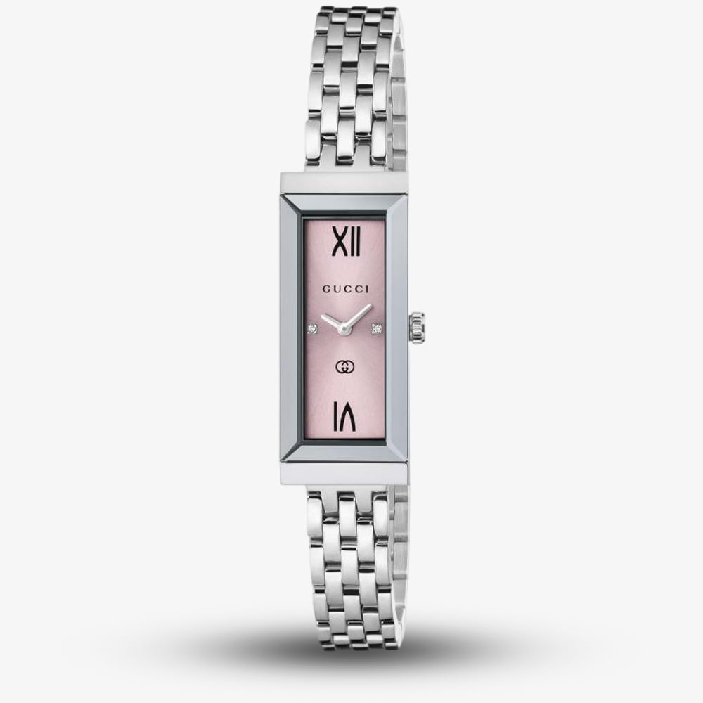 Gucci YA127516 Ladies G-Frame Pink Rectangle Watch