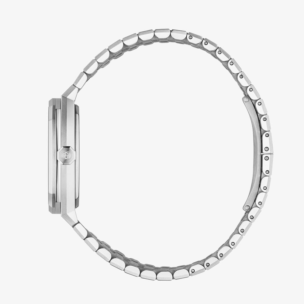 Gucci Ladies 25H 30mm Pink Dial Stainless Steel Bracelet Watch YA163509