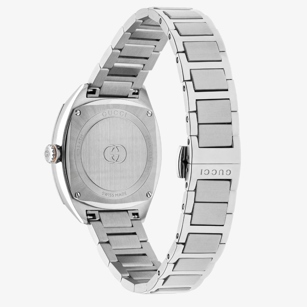 Gucci Ladies Interlocking Black & Rose Watch YA142513