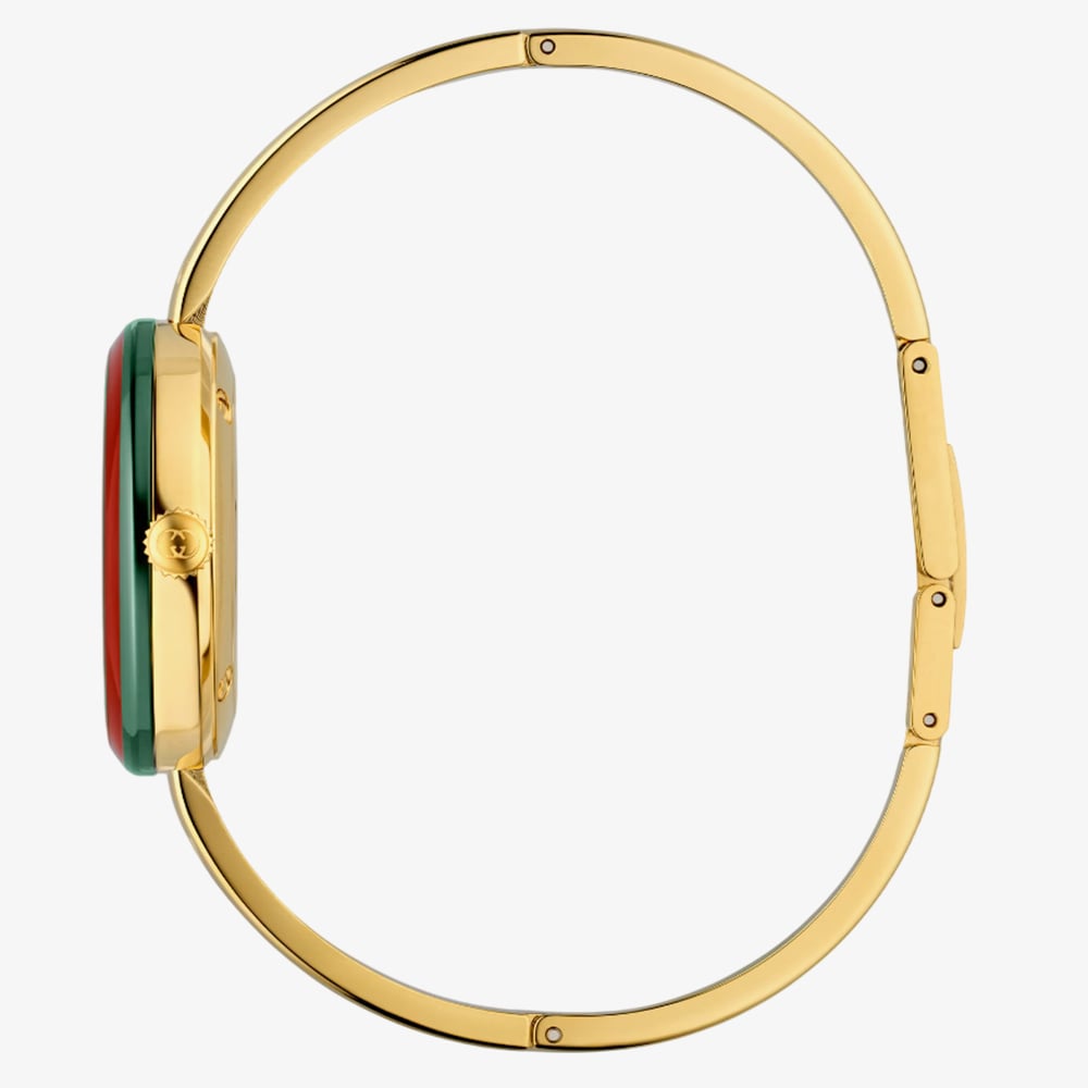 Gucci Ladies GUCCI Play Size 15cm 28mm Gold Plated Bangle Watch YA151543